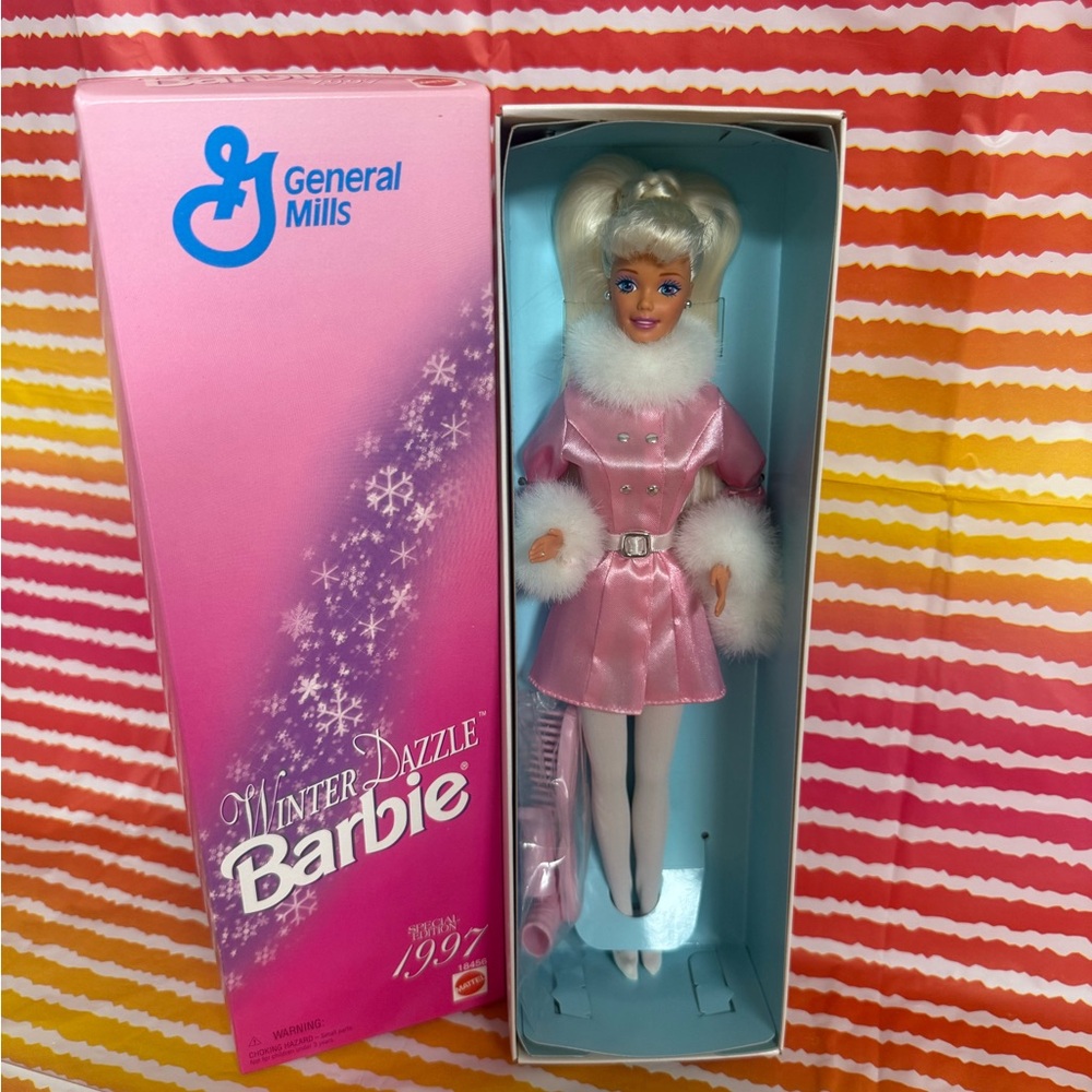 Barbie Winter Dazzle Doll in Pink and White